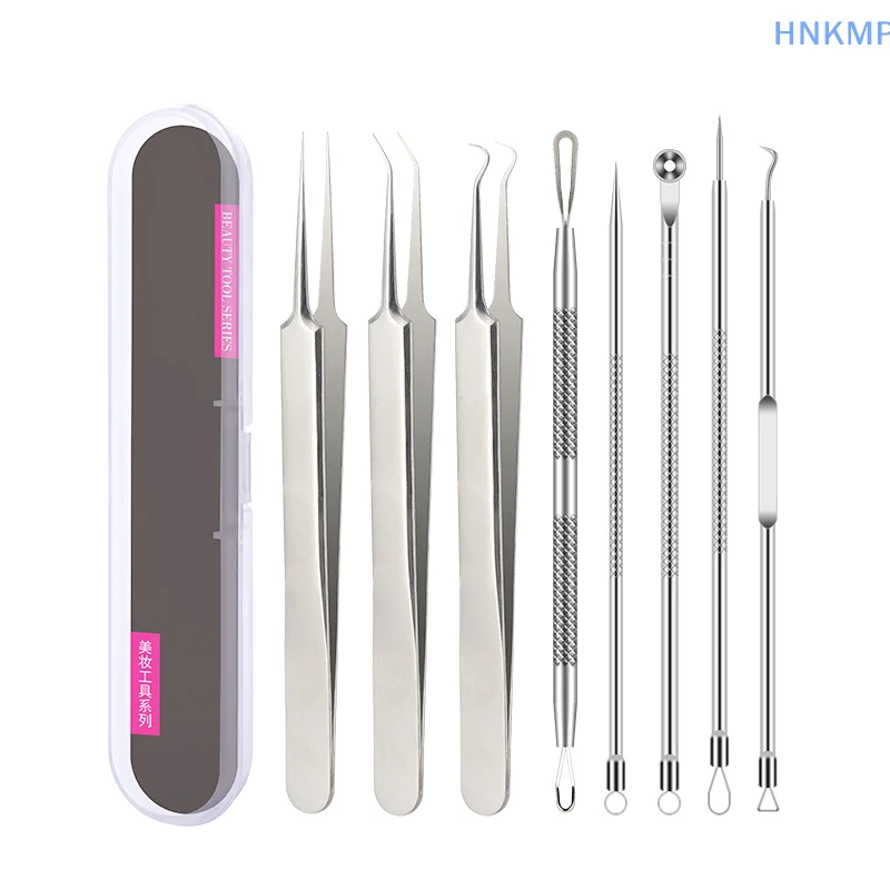 Acne Pimple Remover Tool Facial Skin Care Products Kit Black Head Removal Tweezers Face Cleaner Fishing Tools