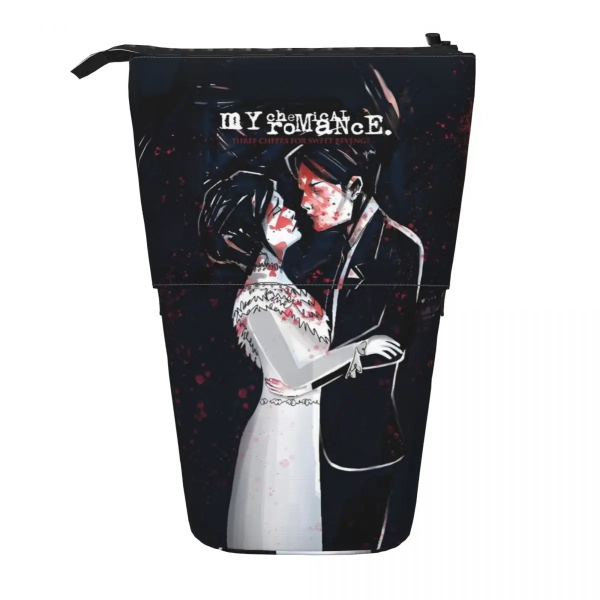 

C-Chemicals Romances Telescopic Pencil Cases Boys Girls Large Capacity Fashionable Rock Band Music Pen Bag Box School Accessory