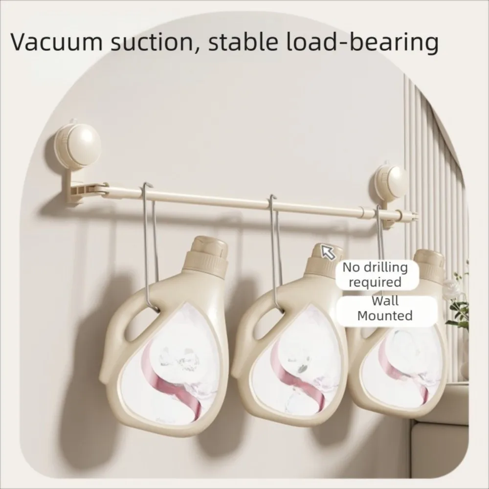 

Retractable Suction Cup Towel Pole Nail Free Installation Single-rod Shoe Storage Shelf Wall Mounted Towel Hanger