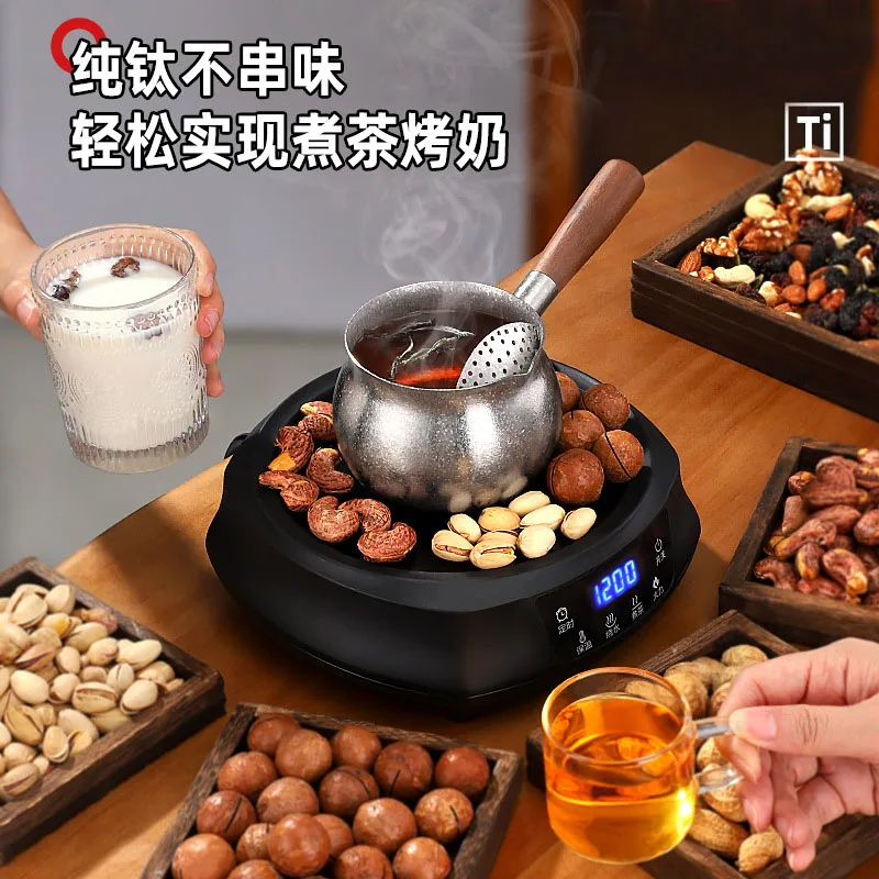 300/450ml Pure Titanium Tea Infuser With Filter Holes,Drinkware,Tea Set,Antibacterial,Preservation,Outdoor Tea Brewing Device