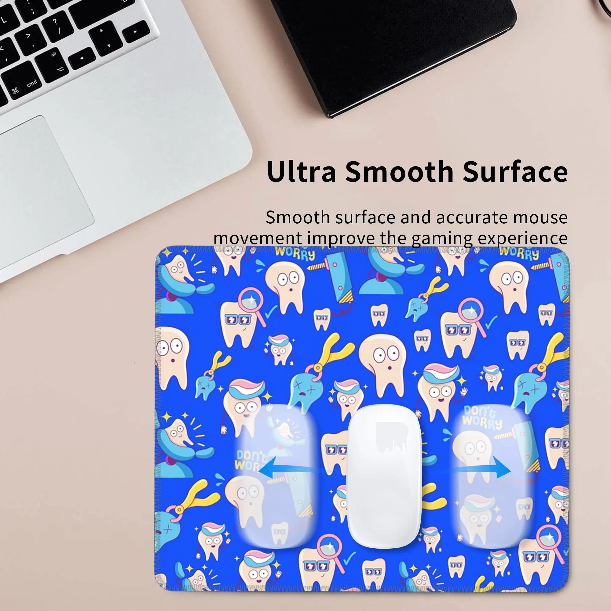 Tooth Doctor Dental Tooth Care Dentist Mouse Pad Computer Keyboard Mouse Mat Gamer Laptop Desk Mat Office Accessories Table Mats