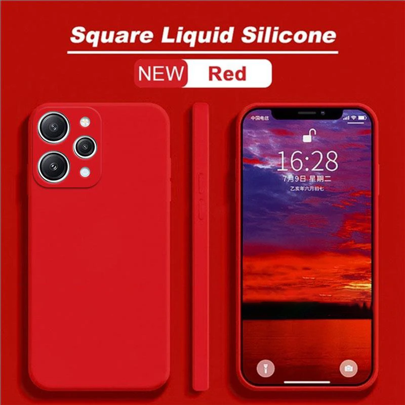 Für Xiaomi Redmi 12 4G Fall Flüssigkeit Silikon Plain Gummi Funda Schutz Fall Für Redmi 12 Abdeckung Für Redmi 12 fall – Detail 6