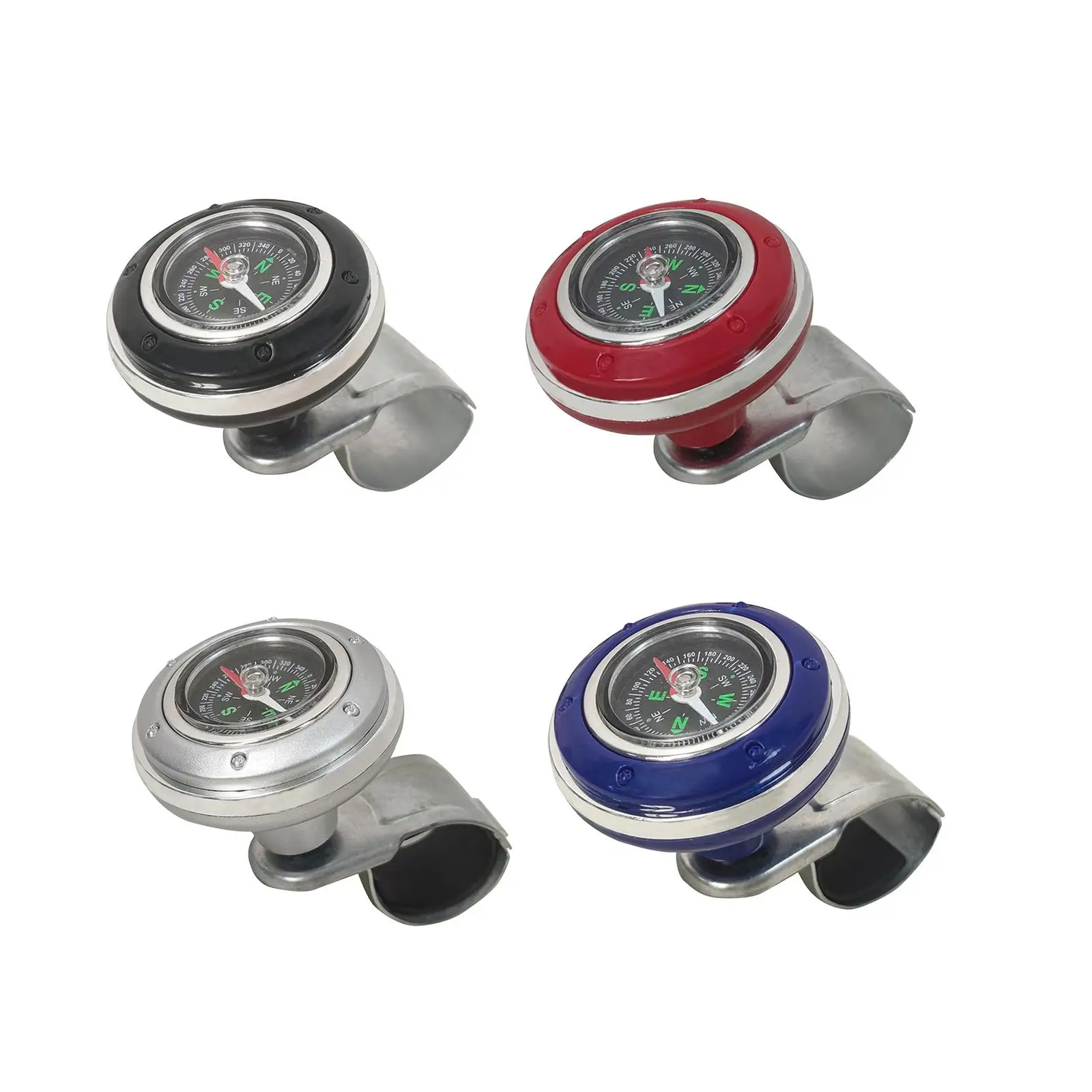 Universal Car Steering Wheel Knob with Compass Non Slip Plastic Assist Ball for Female Drivers and U Turning