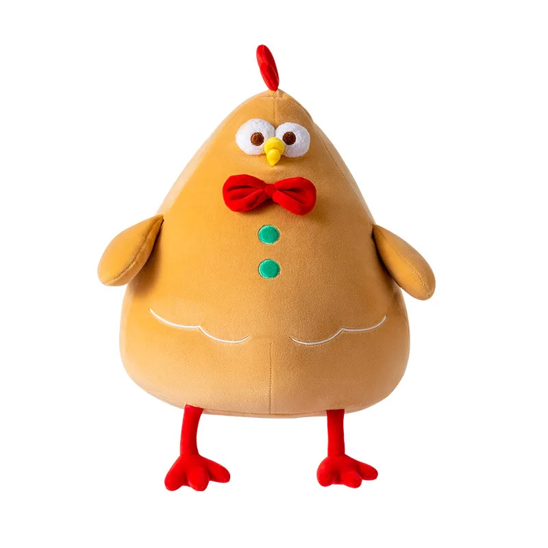 Cute xmas Gingerbread Man dundun Chicken Plush Baby Appease Doll Biscuits Man Pillow Cushion xmas Tree Toy Snowhouse Plush Gift