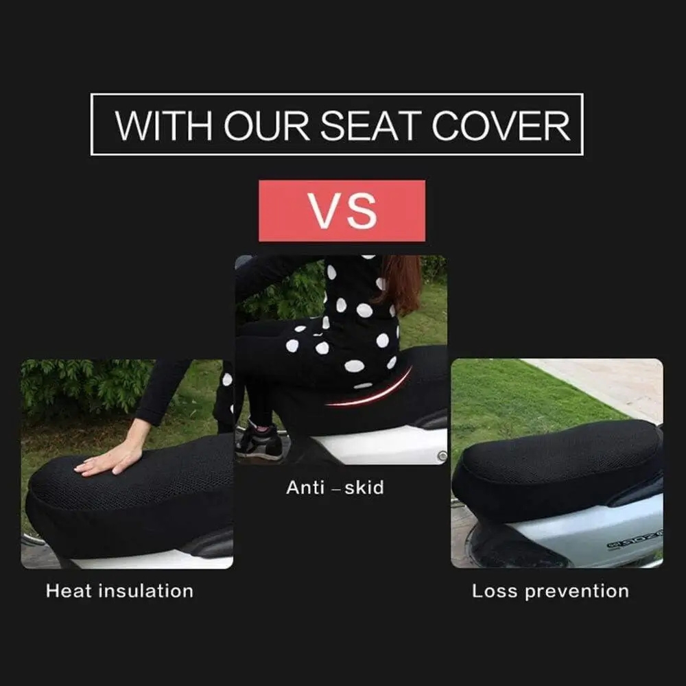 Breathable Summer Cool 3D Mesh Motorcycle Moped Motorbike Scooter Seat Covers ATV Dirt Bike Seat Mat Cover Protection Pad