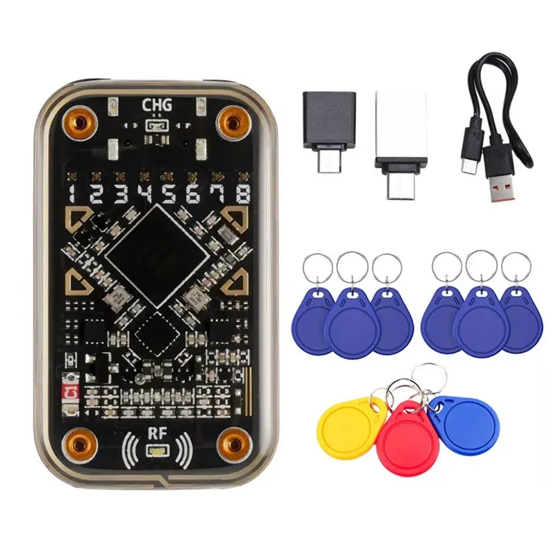 

ABZZ-Chameleon Ultra Smart Card Emulator +6XCUID/3XUID Keychain RFID Smart Chip Reader Compliant To NFC Read Writer