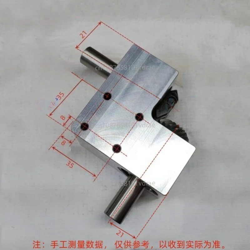 90 Degree Commutator Reducer Ratio 1:1 Shaft Diameter 15mm Small Spiral Bevel Gearbox