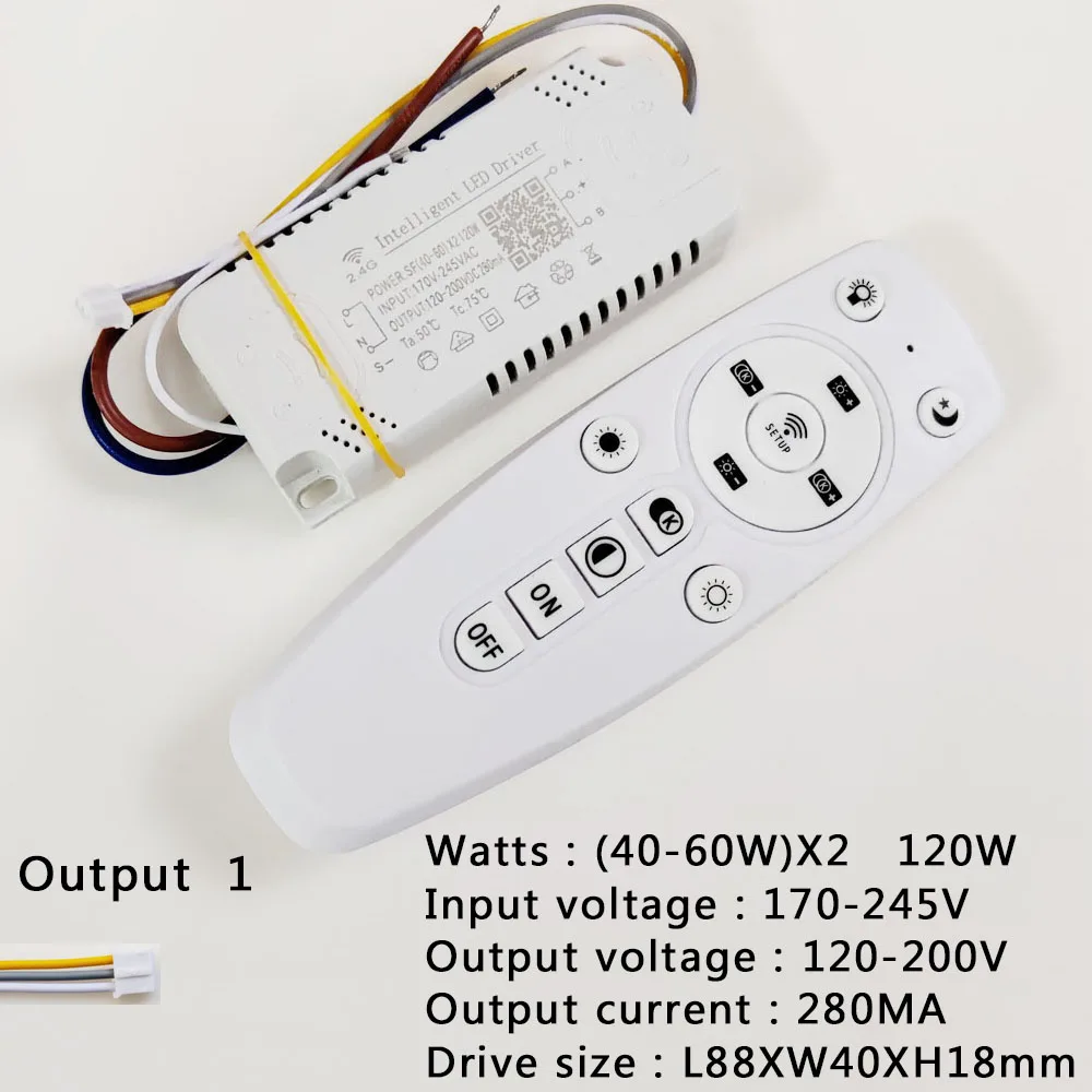 Controllo APP LED Driver 2.4G trasformatore LED intelligente remoto 12-24W 40W 80W 120W 360W per lampadario a colori dimmerabile