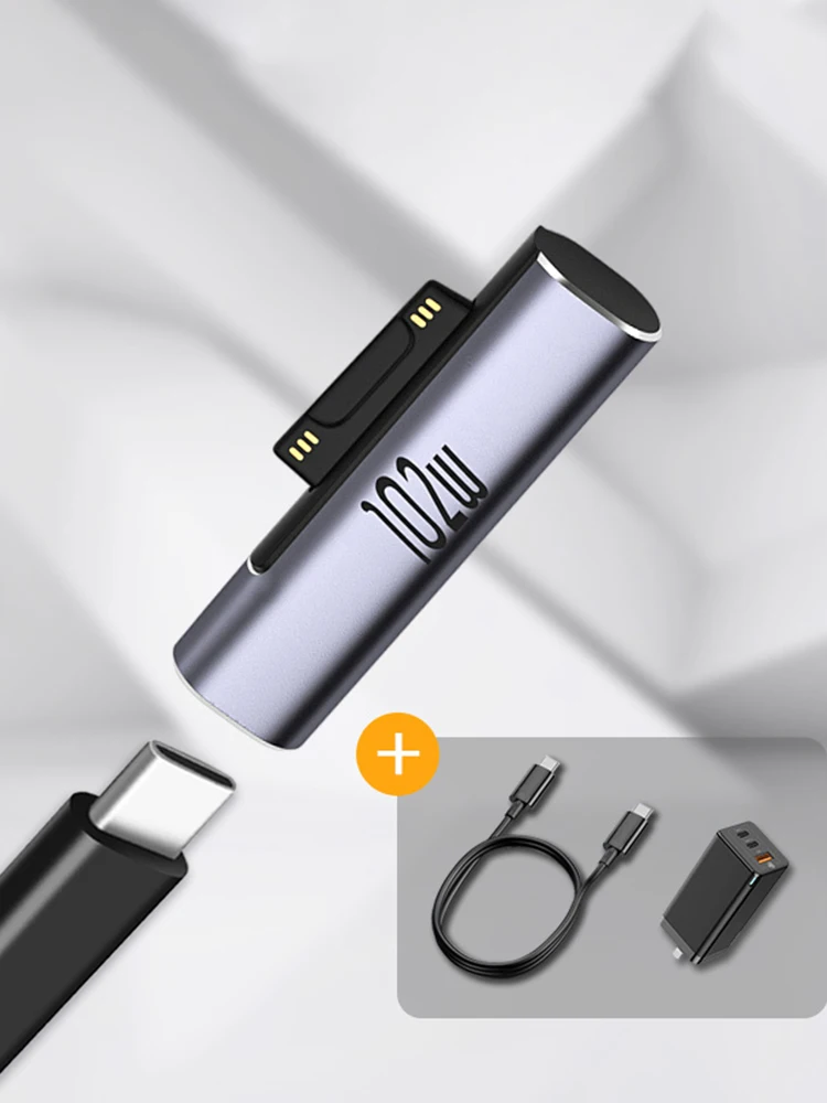 لمايكروسوفت السطح برو X 8 7 6 5 4 3 الذهاب كتاب إلى USB نوع C PD شحن سريع محول قابس 15 فولت/3A USB C شاحن محول الطاقة