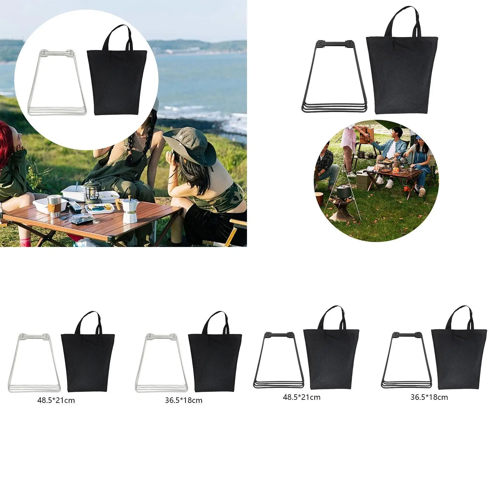 

Folding Cooler Stand Suitcase Rack Stainless Steel Lightweight Foldable Stand Rack Fridge Ice Box Holder for Picnic BBQ Patio