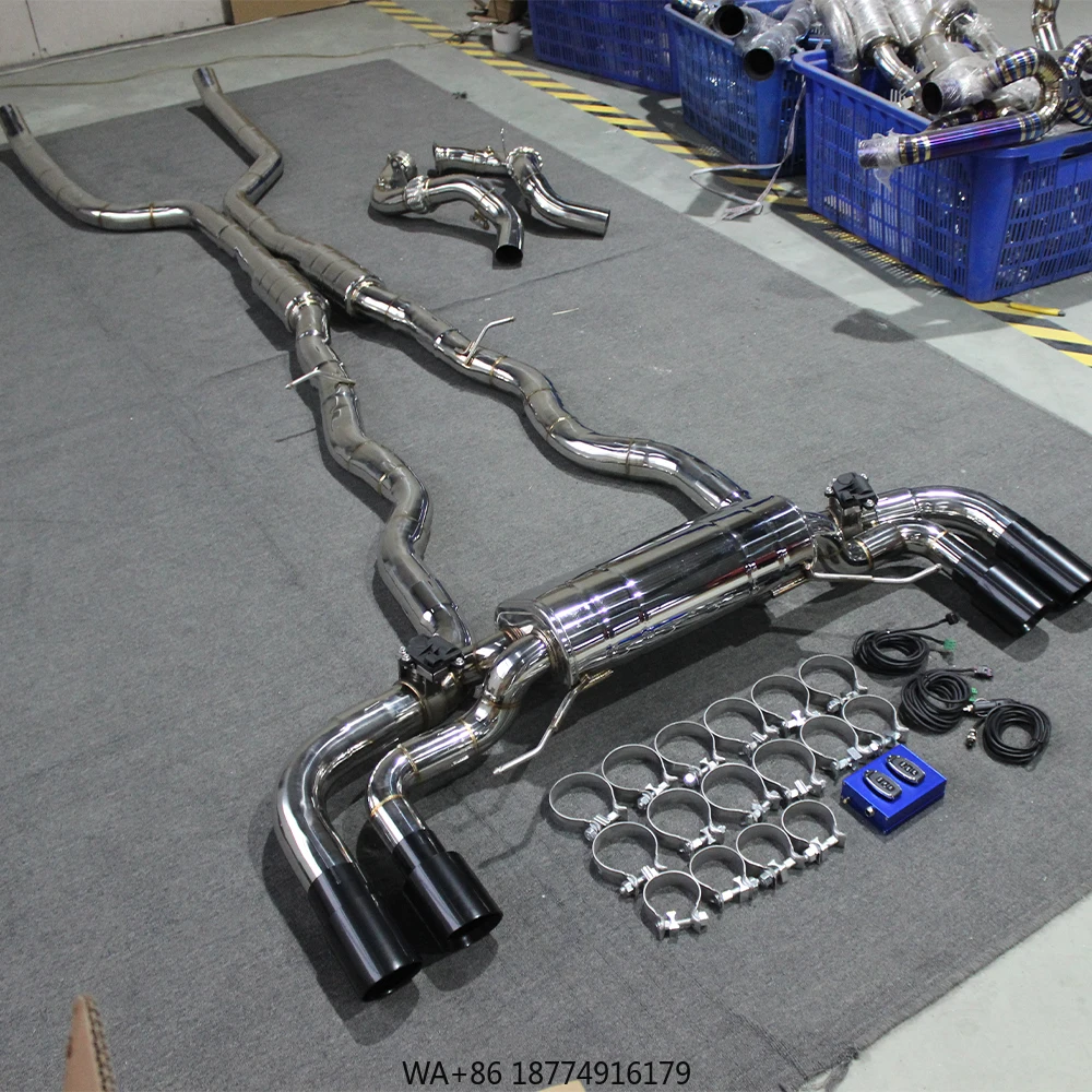 

M8 Coupe 4.4T 2017-2023 Two-Door Car Performance Valve Exhaust Pipes Stainless Steel Catback System with Muffler Box Packed