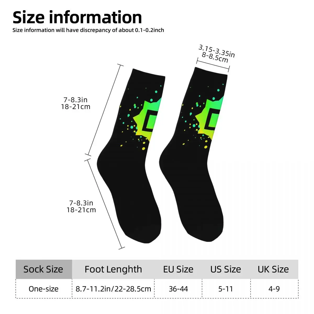 جوارب مربع من Just Shapes and Beats Blixer جوارب Harajuku فائقة النعومة لجميع المواسم جوارب طويلة إكسسوارات هدية عيد الميلاد