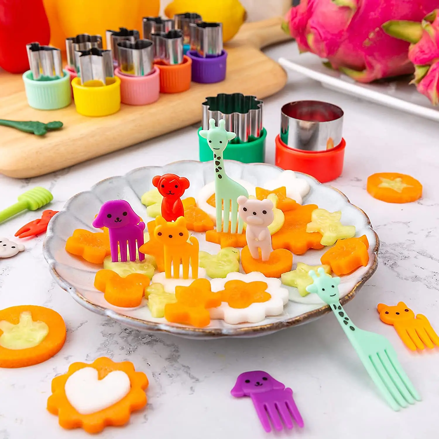 Stainless Steel Vegetable Cutter Shapes Set for Kids Children DIY Mini Food Fruit Cutters Mold Kitchen Accessories