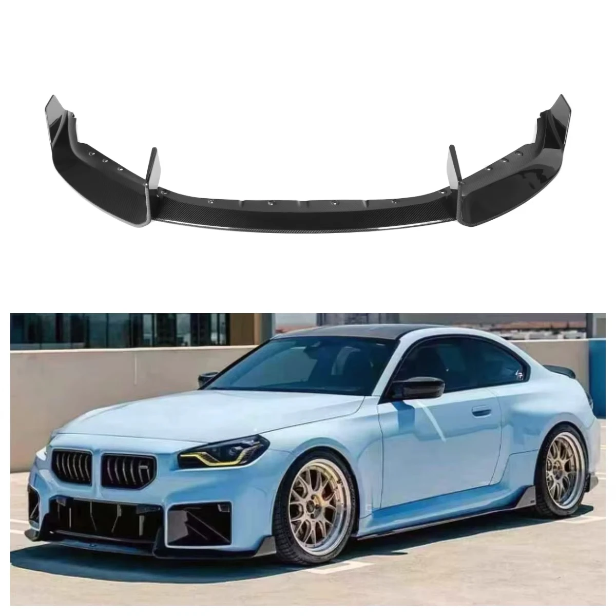 

100% Dry Carbon Fiber Front Lip a Style for BMW G87 M2 Coupe 2023+ Good Fitment Front Bumper Spoiler Lip