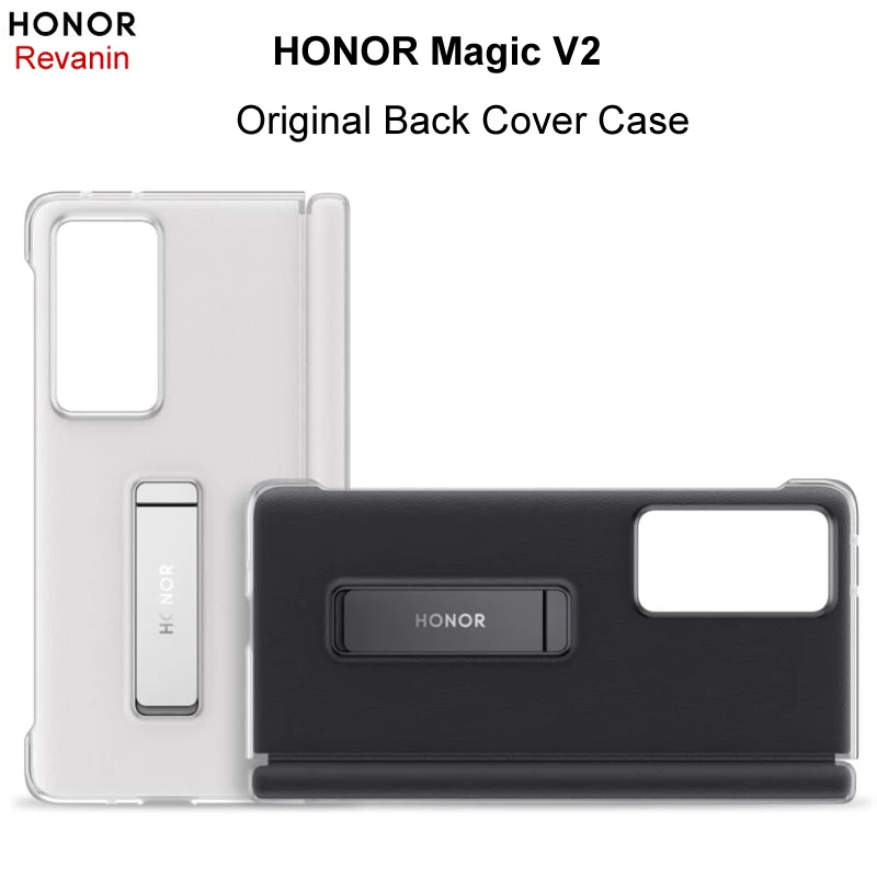 Original HONOR Magic V2 Back Cover Stand Case Leather Protective Shell Hard Case for honor Magic V2