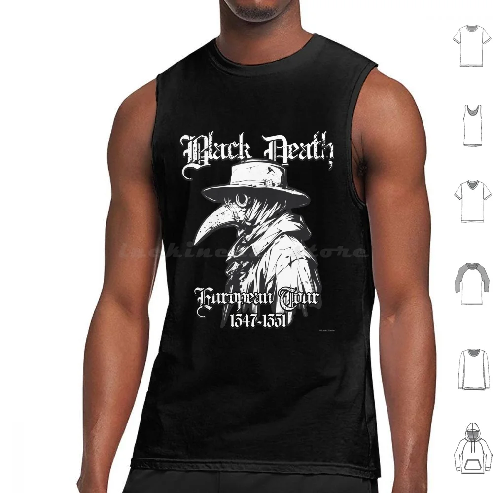 Black Death European Tour 1347-1351 Tank Tops Vest Sleeveless Black Death European Tour 1347 To 1351 Plague Plague Macabre