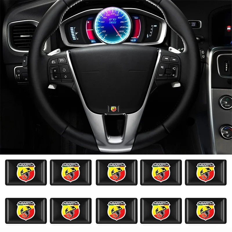 

Car Interior Body Stickers Decals Badge Decor for Fiat Abarth Uno 124 Spider 500 500L 500X TIPO TORO Panda Punto Idea LINEA MOBI