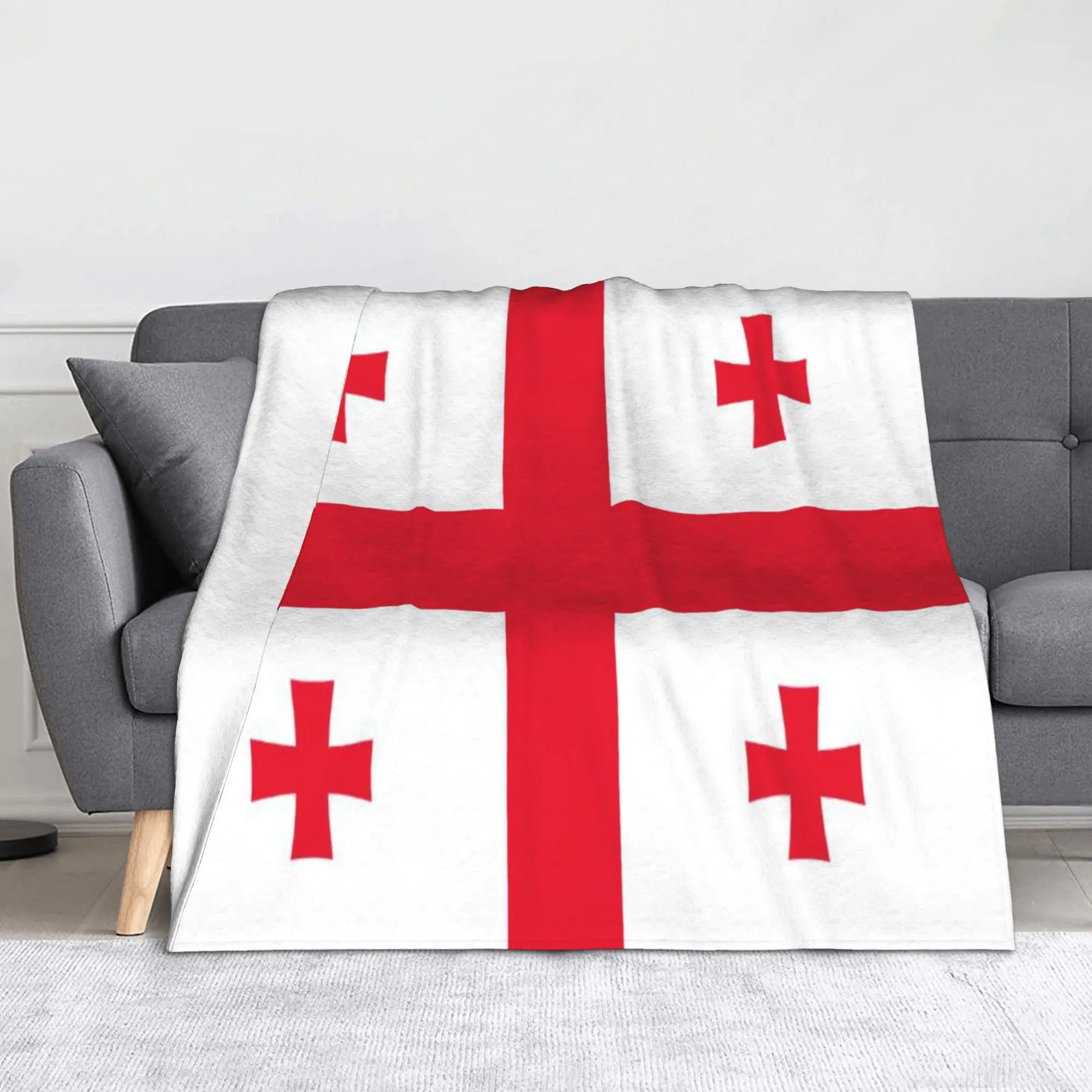 Georgia Flag Georgian Heritage National Pride Caucasus Throw Blanket for Couch  Soft Cozy Plush Blanket
