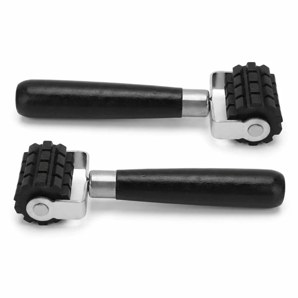 2pcs Ergonomic Handle Sound Deadening Roller 6.9in Length 1.97in Diameter Noise Insulation Roller Black
