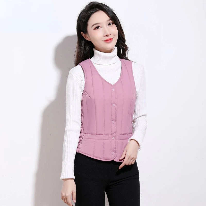 New Women 90% White Duck Down Vest Jacket Female Ultra Light Waistcoat Autumn Winter Loose Sleeveless Coat