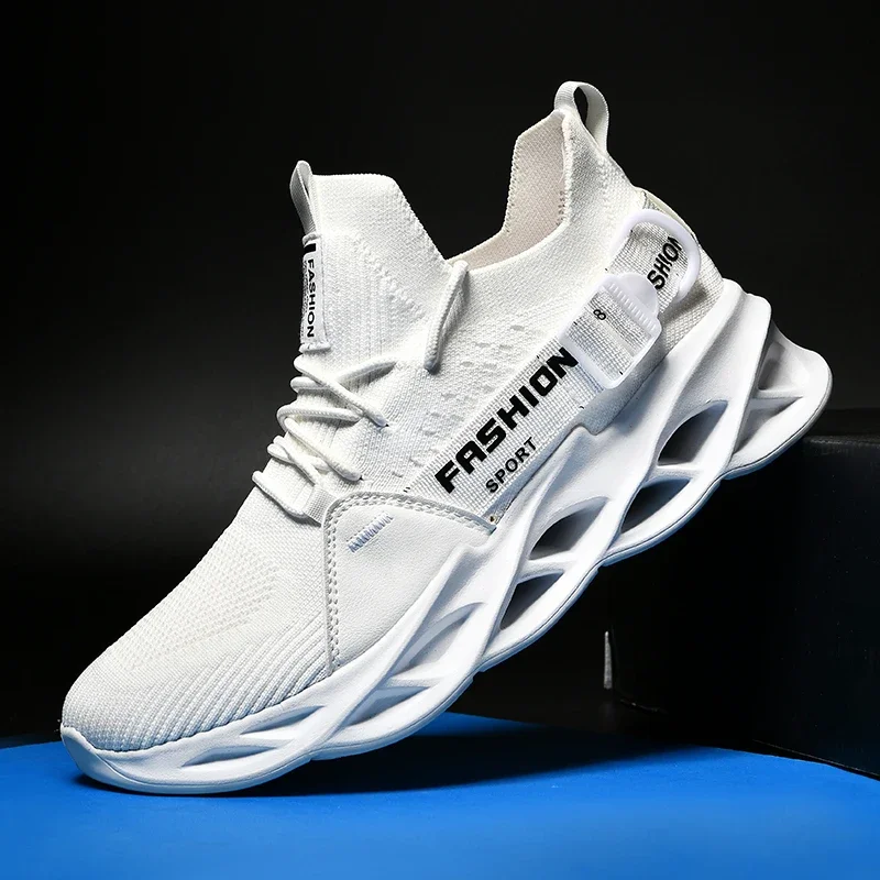 New Men Running Shoes Walking Comfortable Sneakers Blade Loafers Brand Breathable Fashion Jogging Casual Leisure Lace-up Outdoor