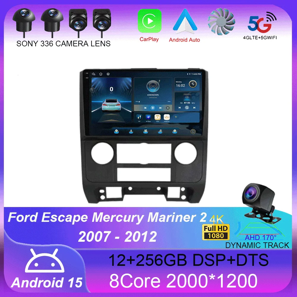 For Mazda Tribute For Ford Escape For Mercury Mariner 2 2007 - 2012 Car Radio Multimedia Video Player Navigation stereo carplay