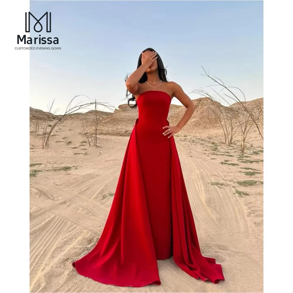 

Marissa Custom Made Evening Dresses Woman Elegant Women's Dresses for Wedding Party Dress Fish Tail Droop Off-shoulder Ball Gown
