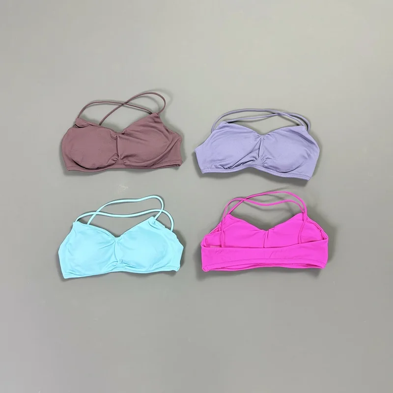 HISTELLO Seamless Yoga Bra Women Push Up Sports Bras Cross Back Open Back Sports Top Quick Dry Sexy Workout Running Crop Tops view 4