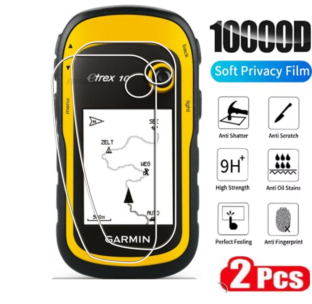Película de hidrogel hidráulica para Garmin eTrex 10, 20, 30, 10X, 20X, 30X, 22X, 32X, 201x, 209x, 301, 309x, 221x, 229x, 329x, 2 unidades