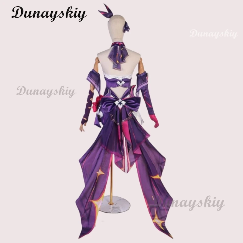 시린 코스프레 코스튬 가발 할로윈 크리스마스 축제 파티 패션 역할 놀이 게임, 혼카이 임팩트 3 번째 시린 코스프레 코스튬