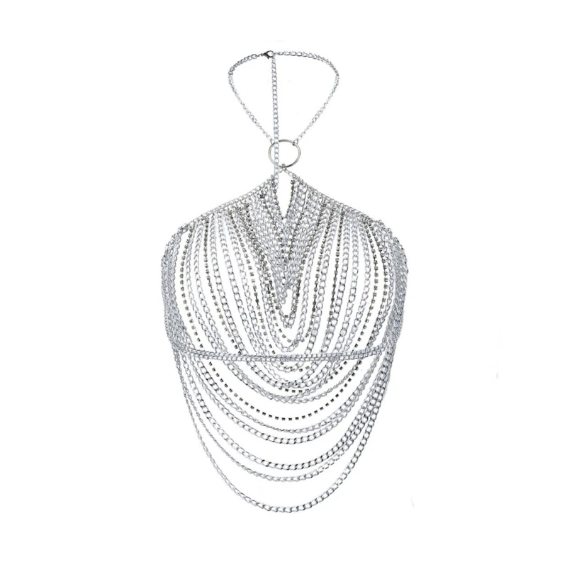 Women Body Chain Featuring Crystal Elegant Body Jewelry Nightclub Body Accessory Suitable for Weddings and Proms