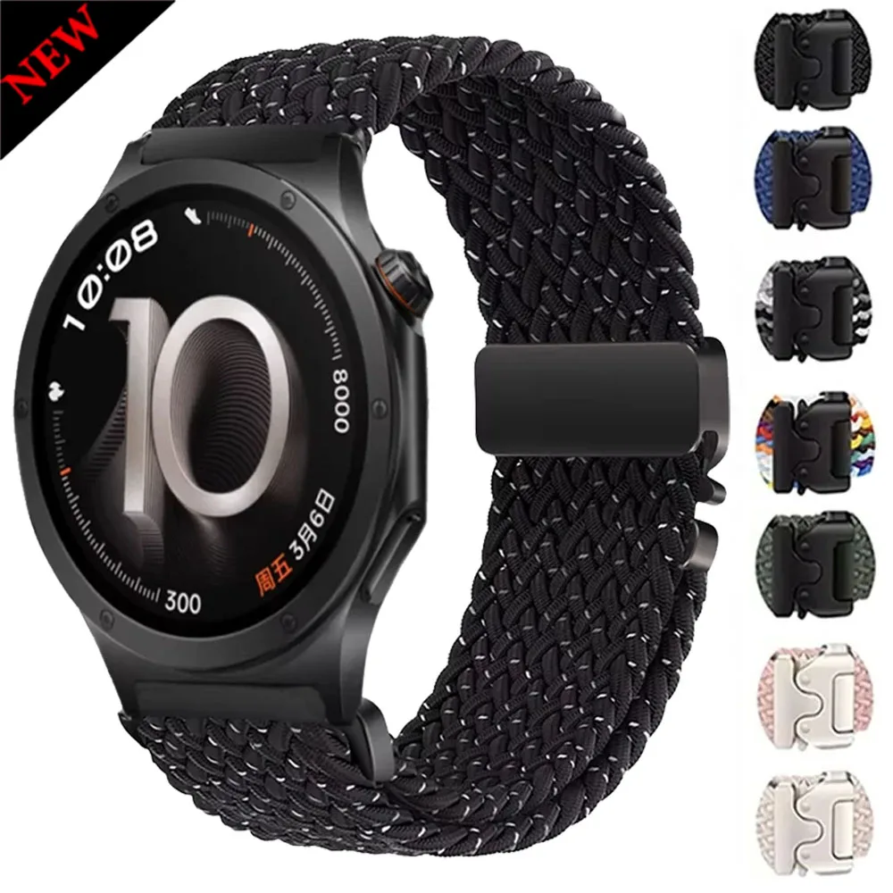 20mm 22mm Parachute Buckle Nylon Braided Strap for OPPO Watch S X3 X2/Oneplus Watch 4 Lite/Amazfit Bip Max Breathable Watchband