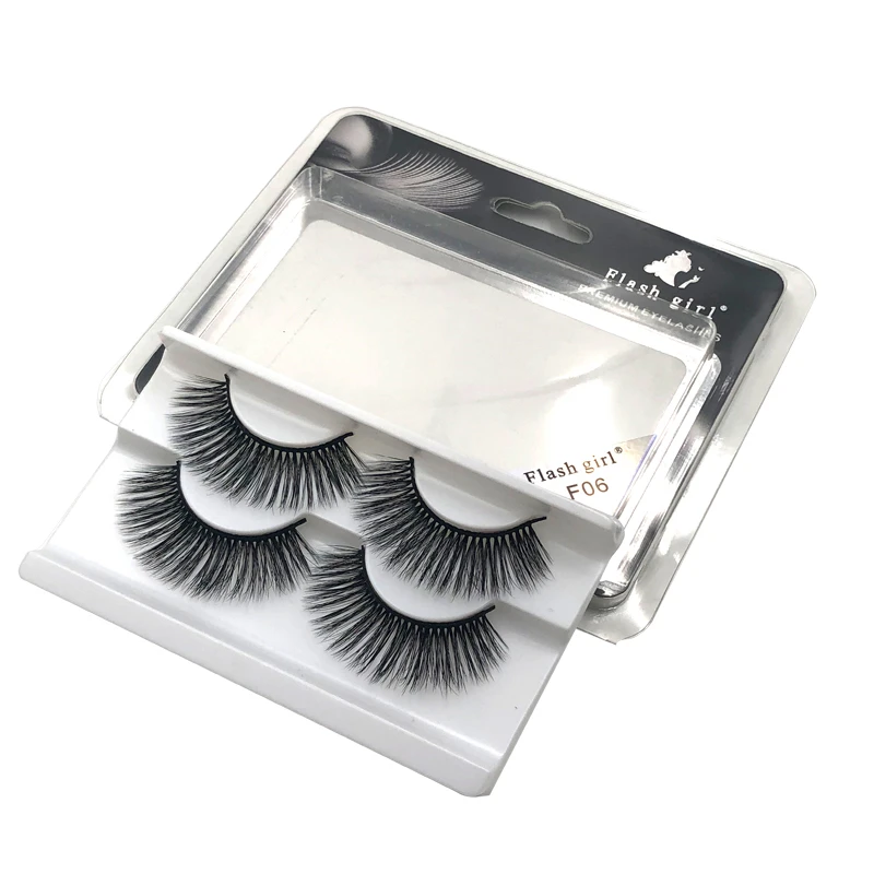 2 คู่/กล่อง Dramatic ดูขนตาธรรมชาติ silm โรงงานโดยตรง Full Strip Eye Lashes ส่วนบุคคล