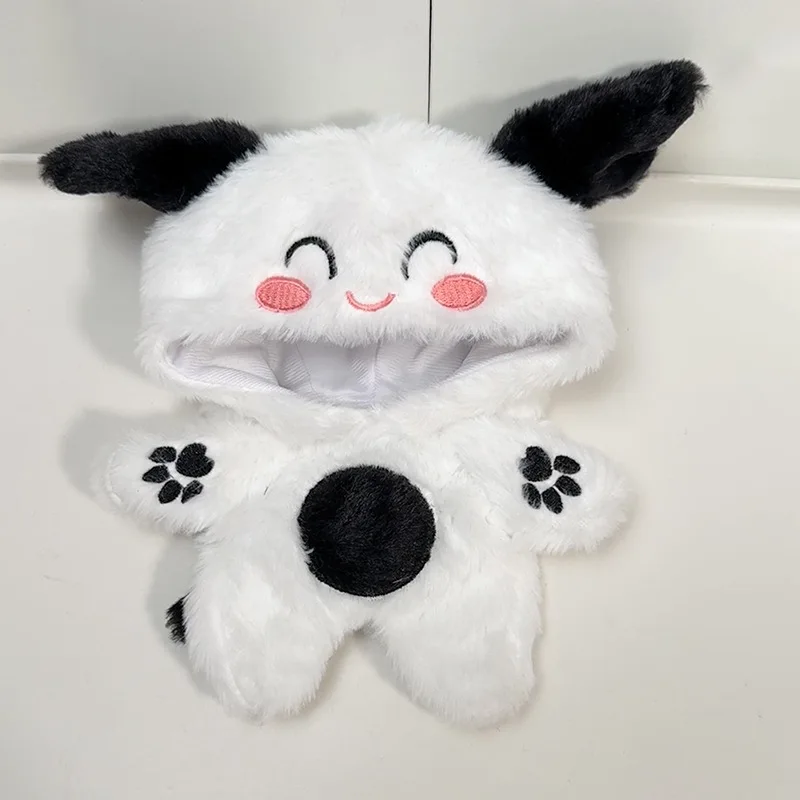 20cm Baumwoll-Puppenkleidungsset Niedliche Tier-Serie Kapuzen-Hasenfell-Overall Q-Version Löwe Bär Dinosaurier Katze Schwein Hai Outfits – Detail 13