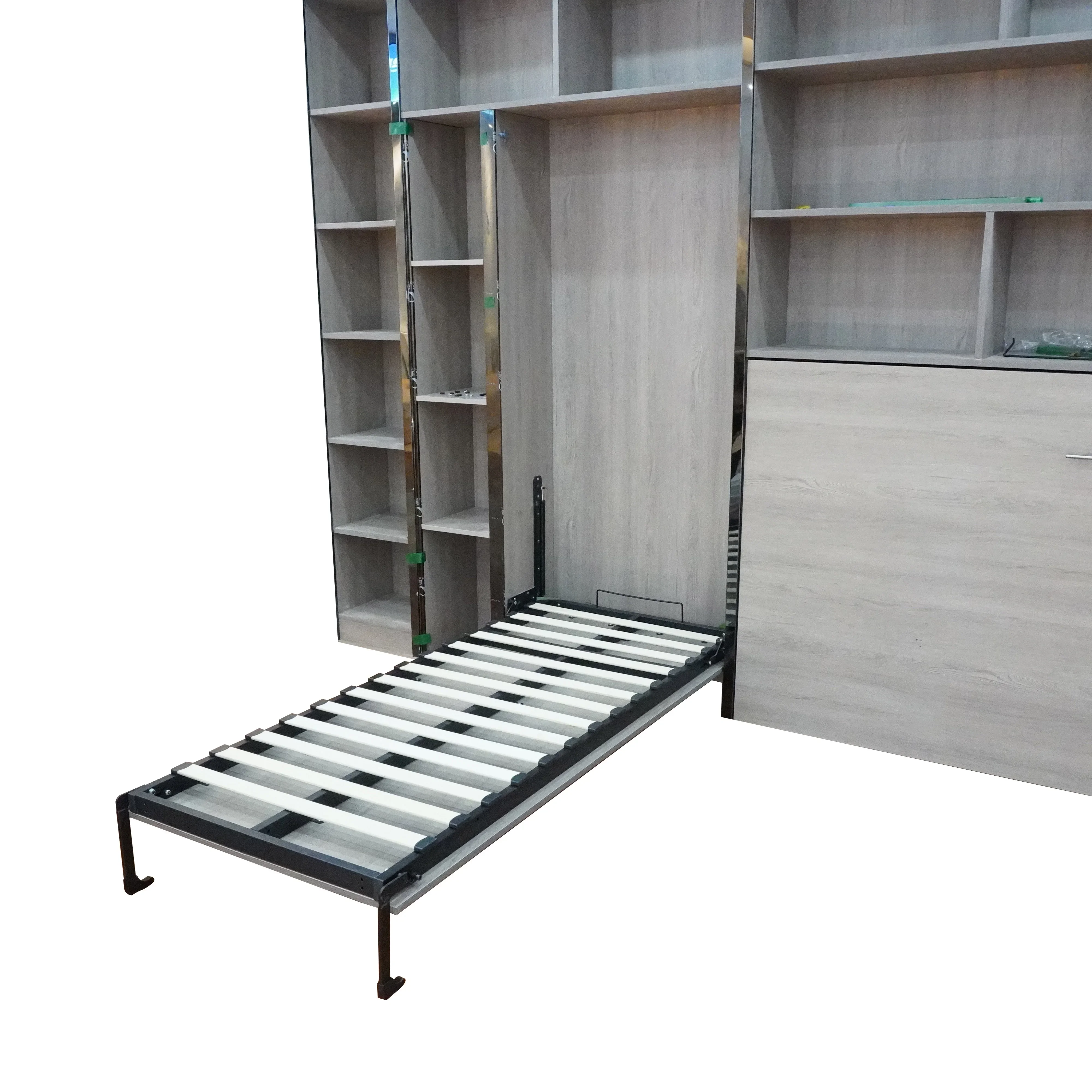 

Space saving bedroom furniture sets use folding murphy bed wall mounted lift mechanism