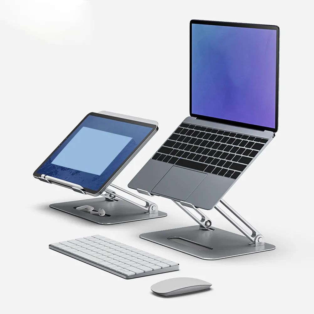 Dual Fan Laptop Cooler Adjustable Stand Aluminum Alloy Ventilated Rack for Gaming Notebook Under 17.3 Inch Quiet Cooling Pad