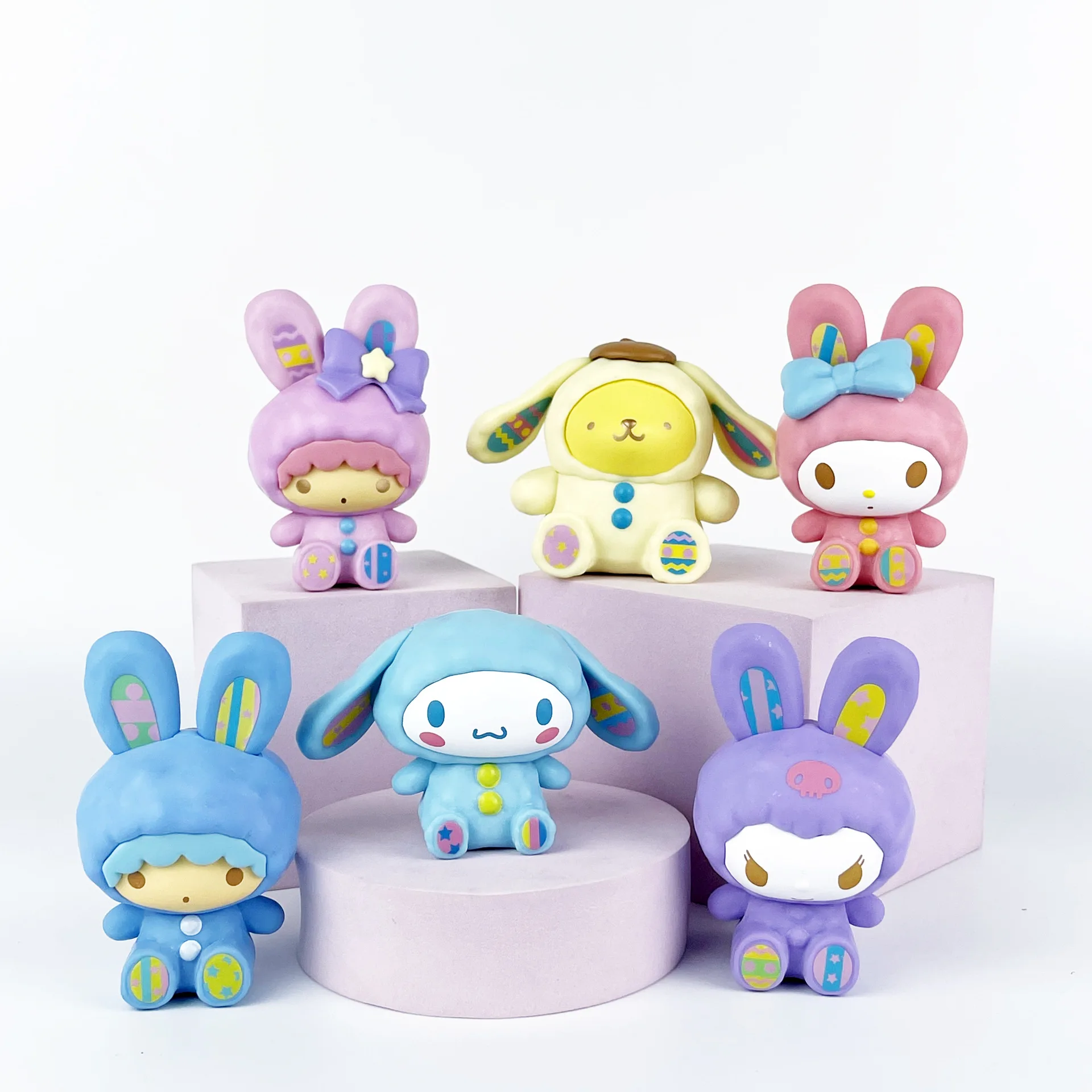 

Sanrio 6-местная мелодия, фигурка, сумка Kulo, рисовый пудинг, собака, нефрит, корица, собака, витое яйцо, модель куклы, орнамент
