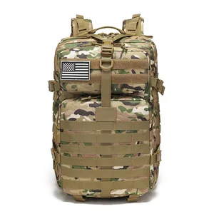 50L Man Tactical Backpacks Survival Traveling Bags Hking Outdoor 3P Assault Pack EDC Molle Pack For Trekking Hunting Bag