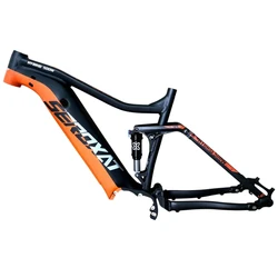 Electric Mountain Bike Frame E-bike Frame 27.5/29ER Hybrid Bike Frame 17inch Bafang M560 Mid-Motor 17.5Ah Integrated Battery