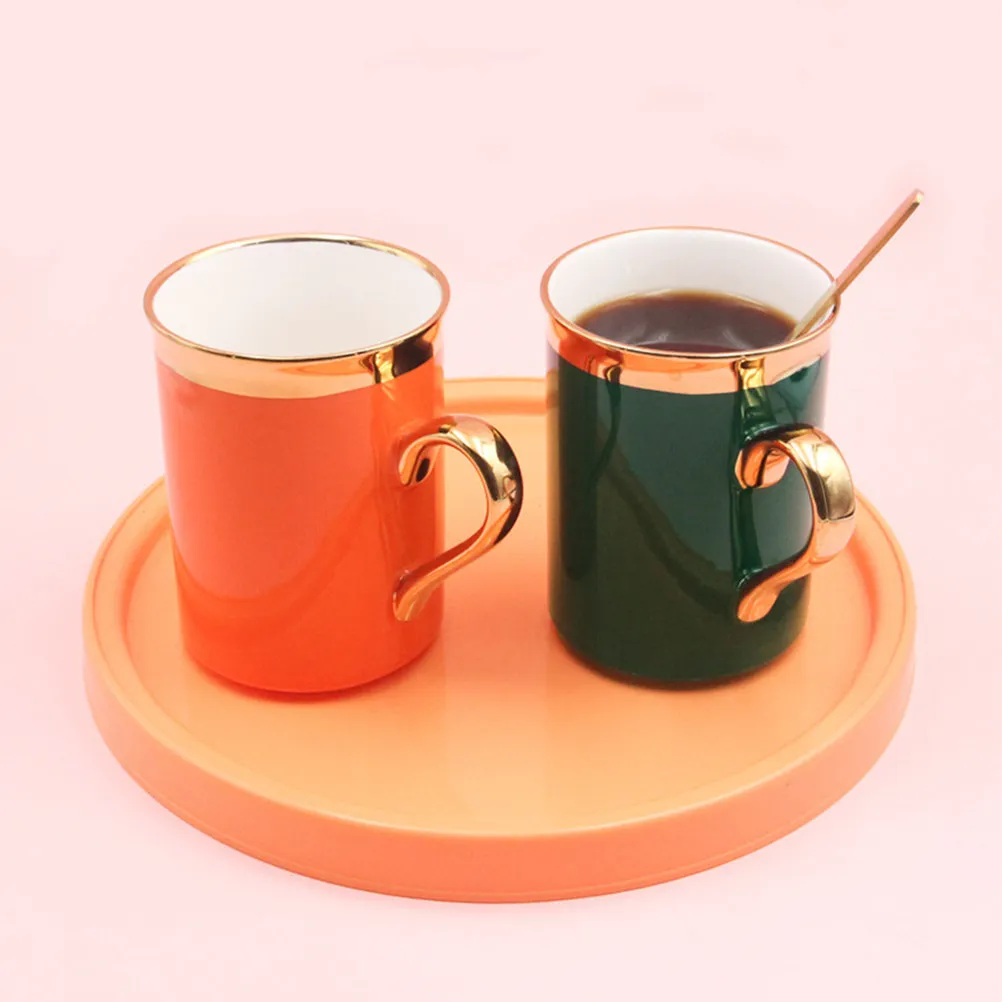 

Керамическая чашка для чая с крышкой, 350 мл, кофейная кружка для дома и офиса, с защитой от ожогов, гладкой поверхностью и устойчивым дном