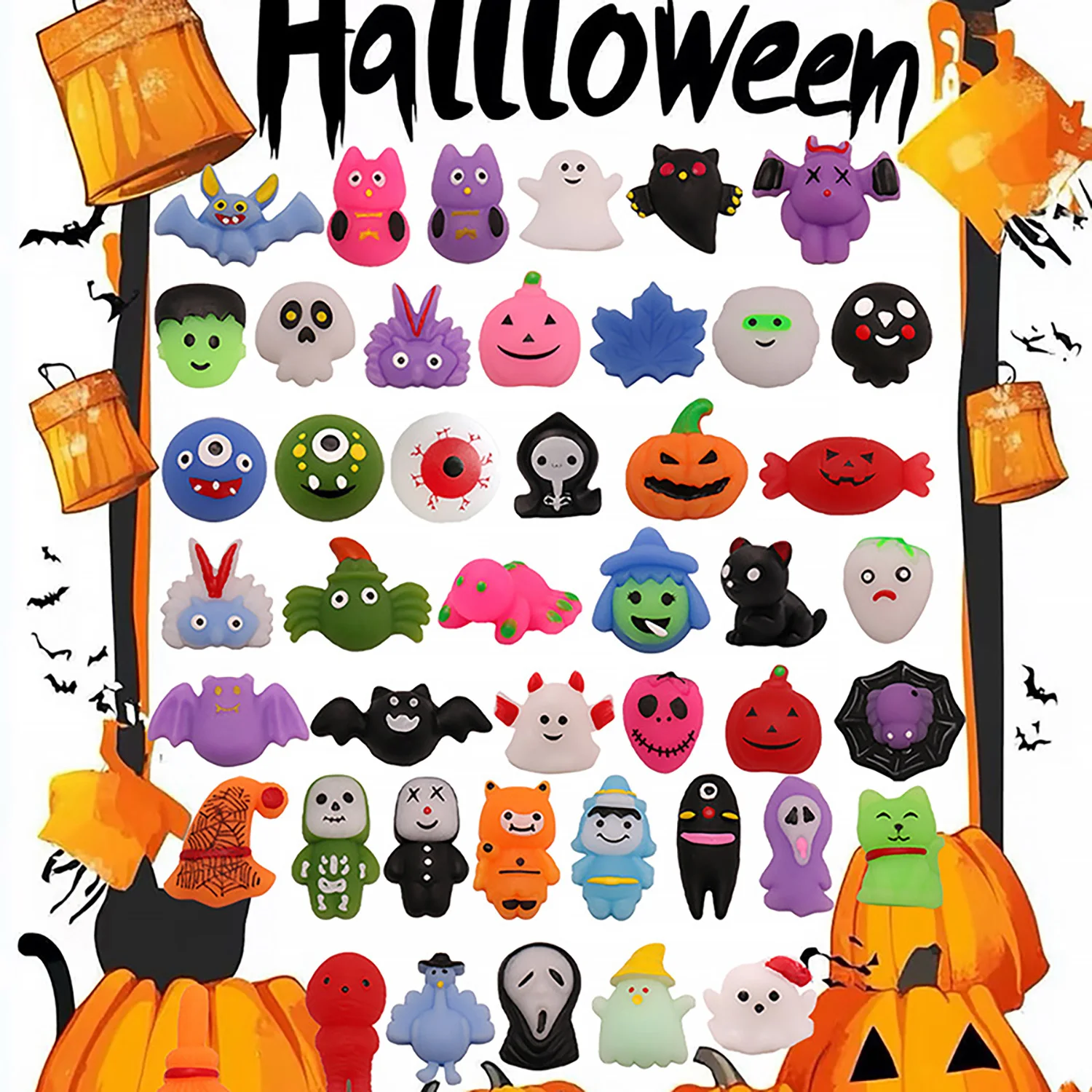 Wansheng TPR Kneif- und Entspannungsspielzeug, Kürbisgeist, kleine Knödel, Stressabbau- und Lüftungsartefakt