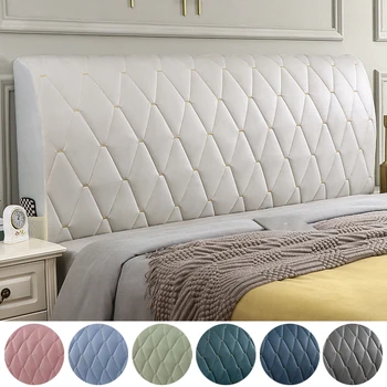 테크놀로지 천 부드러운 퀼트 침대 헤드 커버, 올 인클루시브 침대 백 보호대 플리스 플러시 헤드보드 커버, 탈착식 세탁 가능 