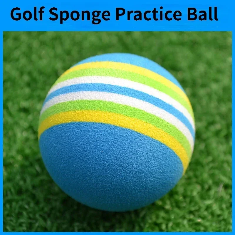 10x Golf Swing Training Foam Balls Indoor Practice Rainbow Sponge Balls Flexible Soft Golf Practice Ball Training Aid Accessory