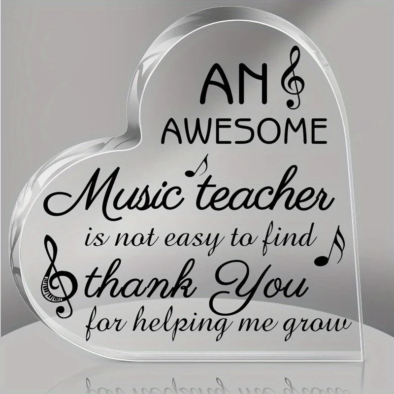 Fresh Style Acrylic Thank You Gift: Music Teacher Keepsake (Women) - Ideal for Piano/Guitar/Violin Teachers on Appreciation Day
