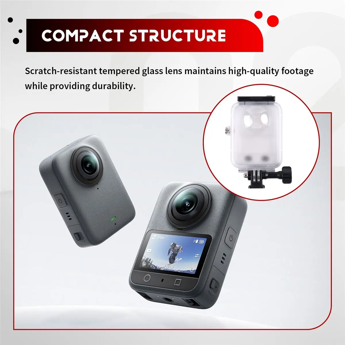[N82R] For 360 Waterproof Housings Shell Protective Cover Box for 360 Panoramic Camera Dive Case Accessorie
