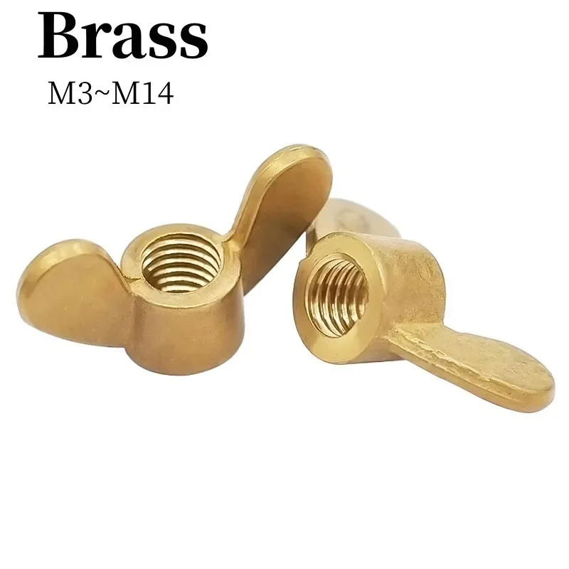 

M3 M4 M5 M6 M8 M10 M12 M14 Brass Wing Nuts Copper Butterfly Nuts Hand Tighten Nut