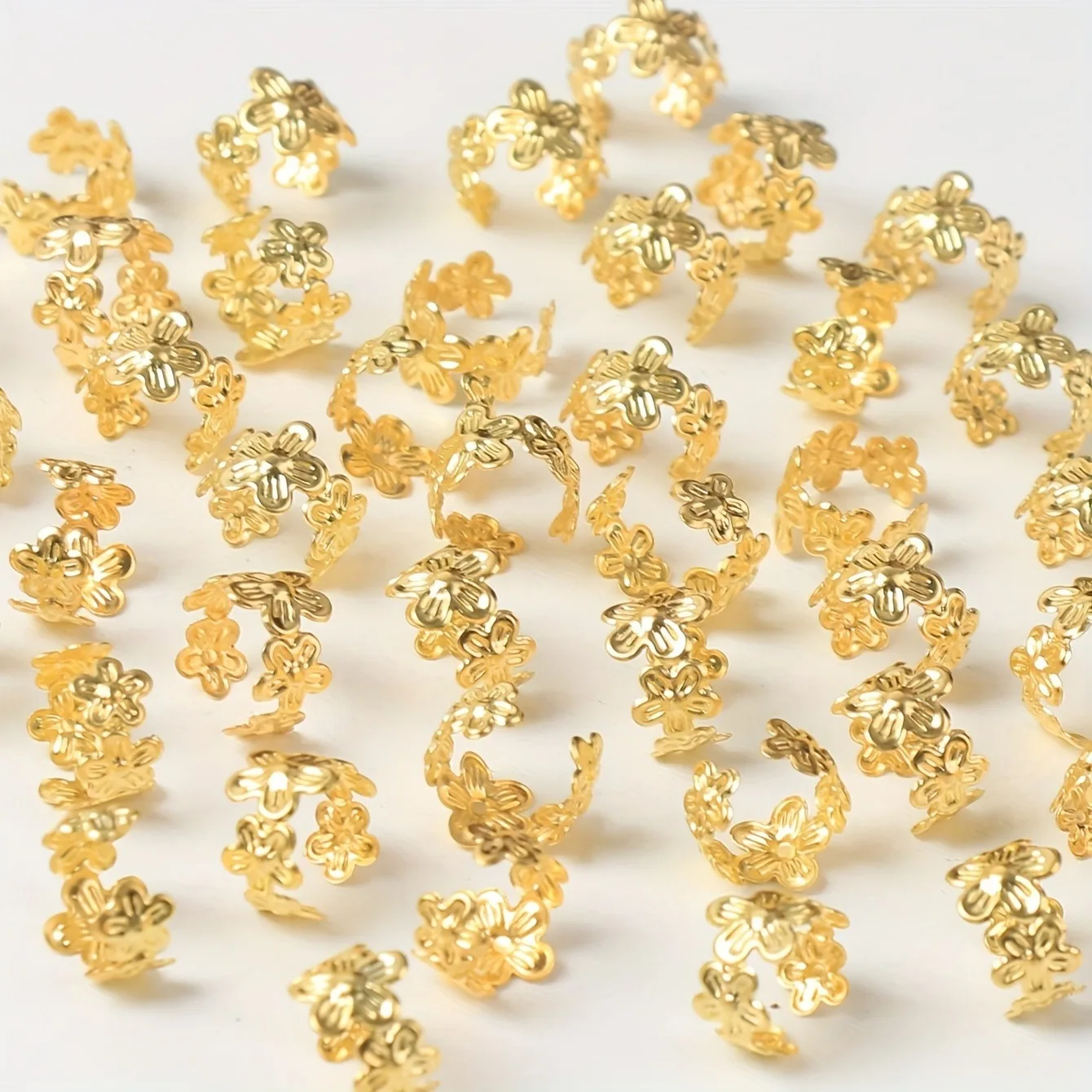 40pcs/set Vintage Flower Decorative Hair Rings - Stylish Hair Buckles for Women and Girls - Hairdressing Hair Accessories