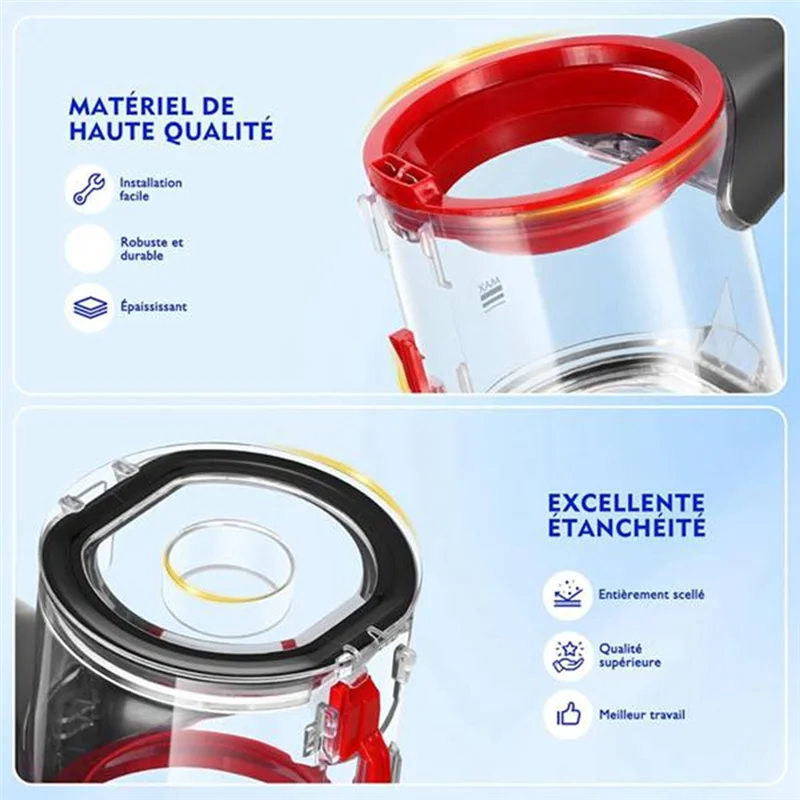 N95R Replacement Accessories Set For Dyson V7 V8 SV10 SV11 Vacuum Cleaner- Bottom Bin Cover& Pre-Post Filter Parts