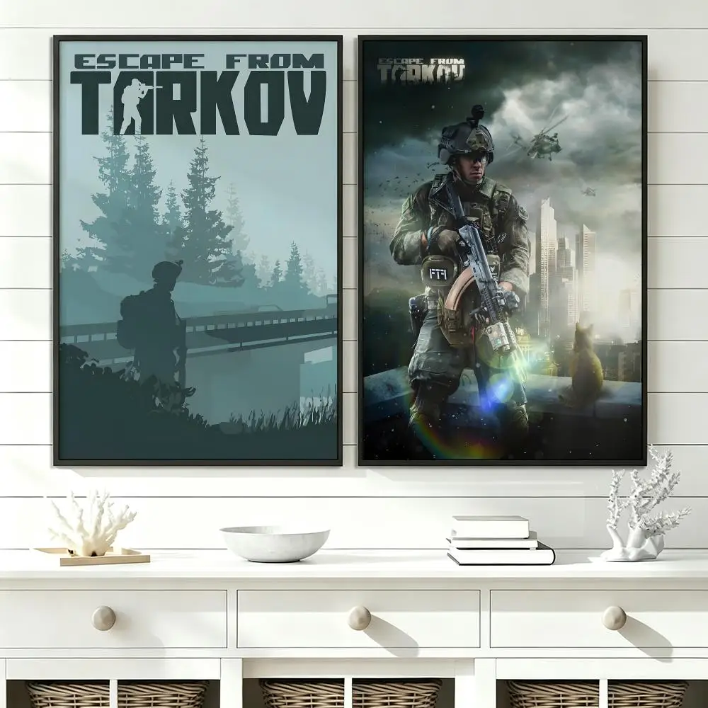 game Escape from Tarkov Poster Poster HD Trendy SelfAdhesive Wall Art Print For Living Room Bedroom Dorm Office Home Gift