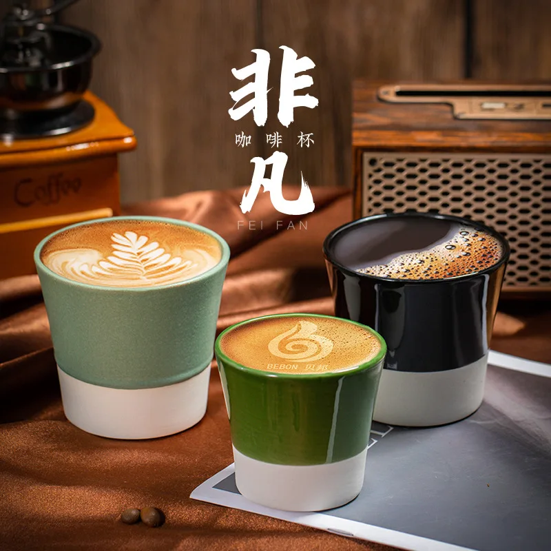 

Home 2025 new Middle Eastern Ceramic Espresso Cup Creative Color Glazed Flower Cup Master Cup Personal Tea Cup Can be DIY logo